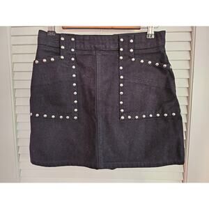 Urban Outfitters Black Mini Skirt with Silver Studs